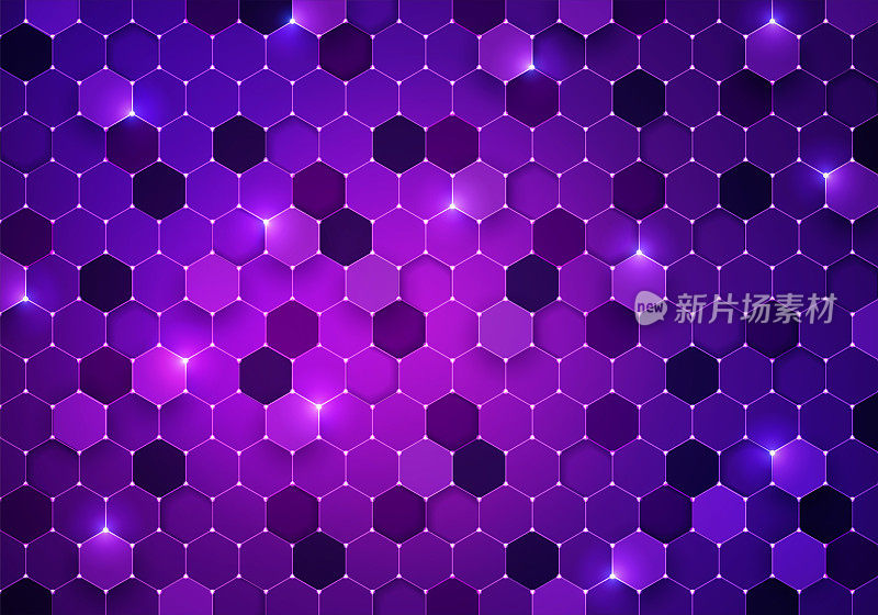 矢量插图未来的Cyber Hexagon背景。